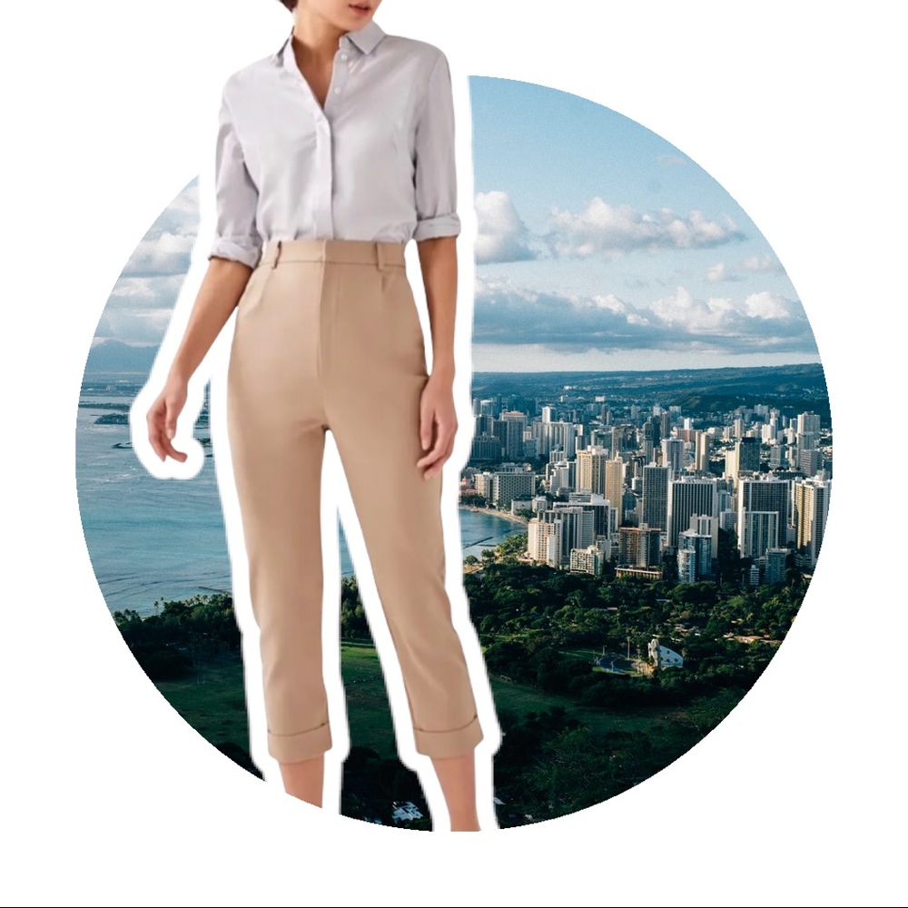 🏷 NWT 🤎🍂LOVE BONITO Alby Tailored Peg Leg Pants🍂🤎